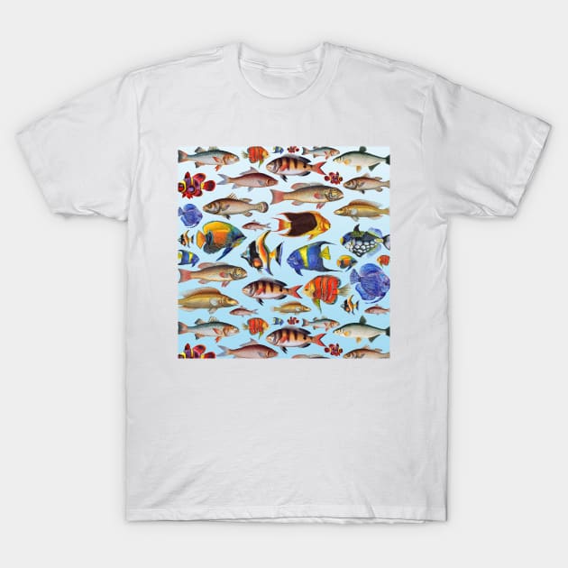 Colorful fish in the ocean T-Shirt by Athikan